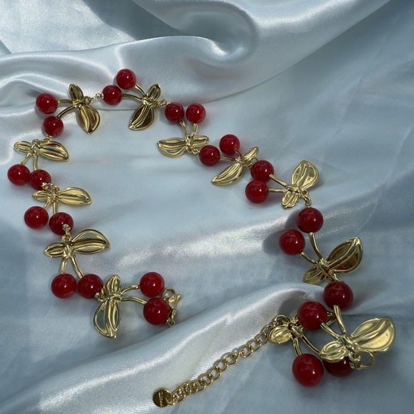 2025 brand New adjustable Cherry Gold Women's Necklace - Picture 10 of 13